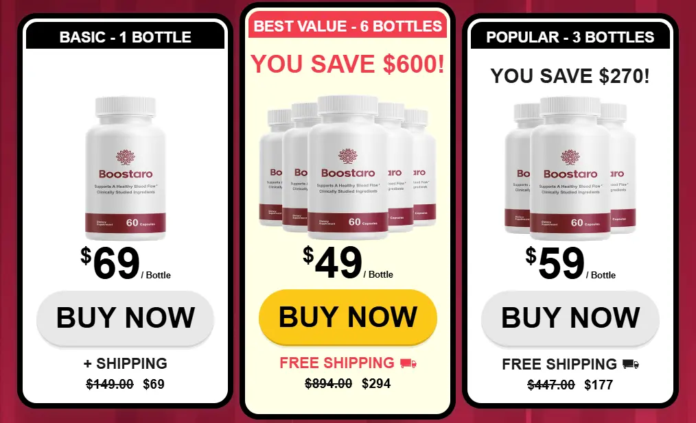 Boostaro 6 bottles